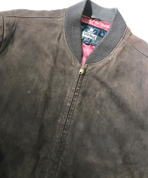 VIKING（バイキング）VIKING (バイキング) ヌバックレザーブルゾン ブラウン サイズ:42の古着・服飾アイテム