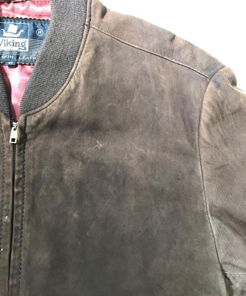 VIKING（バイキング）VIKING (バイキング) ヌバックレザーブルゾン ブラウン サイズ:42の古着・服飾アイテム