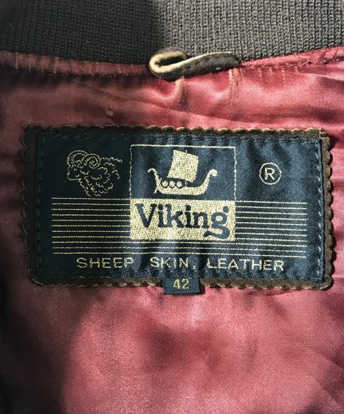 VIKING（バイキング）VIKING (バイキング) ヌバックレザーブルゾン ブラウン サイズ:42の古着・服飾アイテム