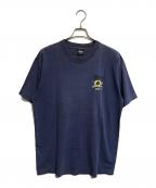 stussyステューシー）の古着「サーフスカルプリントTシャツ」｜ネイビー