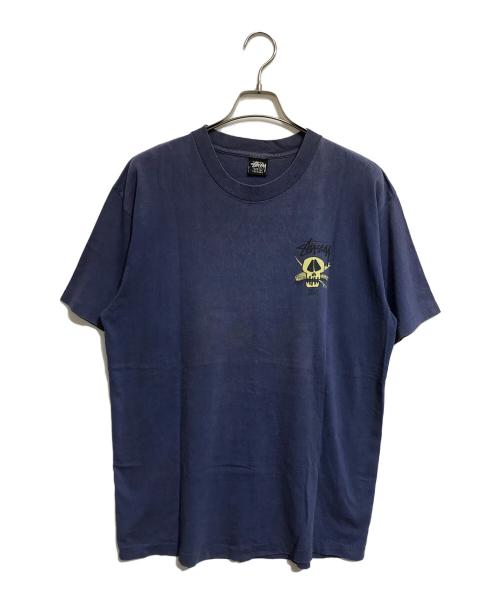 stussy（ステューシー）stussy (ステューシー) サーフスカルプリントTシャツ ネイビー サイズ:XLの古着・服飾アイテム