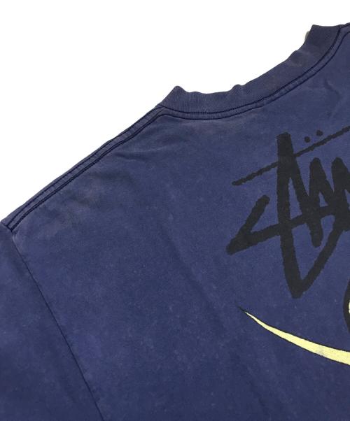 stussy（ステューシー）stussy (ステューシー) サーフスカルプリントTシャツ ネイビー サイズ:XLの古着・服飾アイテム