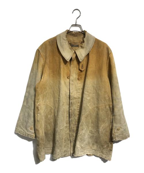 Vetements Mettez（ヴェトモン メテ）Vetements Mettez (ヴェトモン メテ) ブラウンリネンハンティングジャケット ベージュ サイズ:表記なしの古着・服飾アイテム