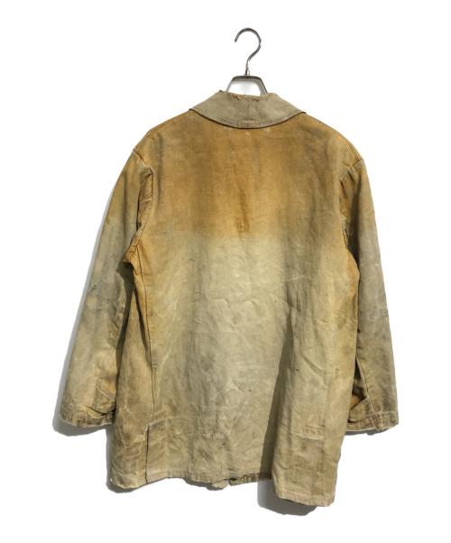 Vetements Mettez（ヴェトモン メテ）Vetements Mettez (ヴェトモン メテ) ブラウンリネンハンティングジャケット ベージュ サイズ:表記なしの古着・服飾アイテム