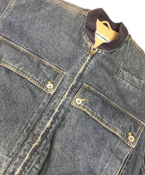KATHARINE HAMNETT（キャサリンハムネット）KATHARINE HAMNETT (キャサリンハムネット) デニムボンバージャケット インディゴ サイズ:Mの古着・服飾アイテム