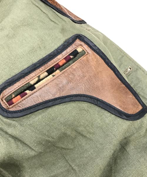curphey（カーフィー）curphey (カーフィー) オルテガ柄レザージャケット ブラウン サイズ:34の古着・服飾アイテム