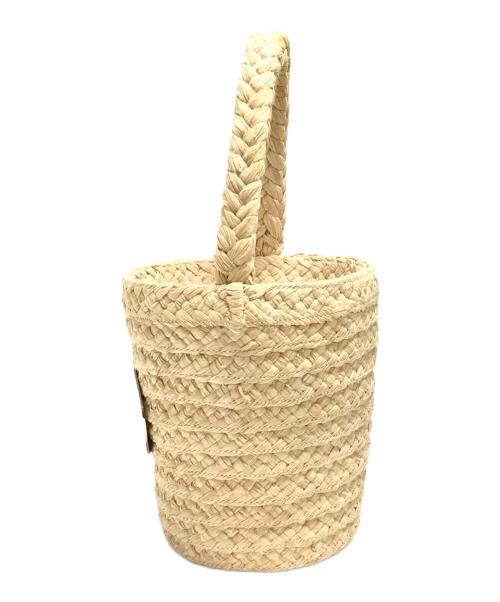 patou（パトゥ）patou (パトゥ) ICONI BUCKET BAG IN RAFFIA ベージュの古着・服飾アイテム