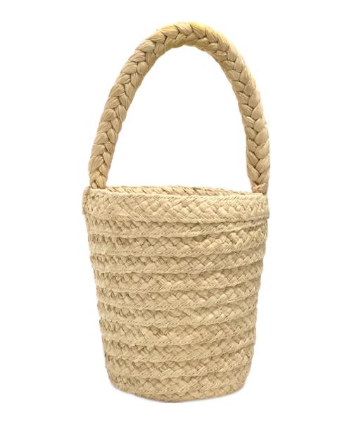 patou（パトゥ）patou (パトゥ) ICONI BUCKET BAG IN RAFFIA ベージュの古着・服飾アイテム