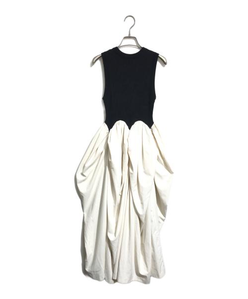THE TOE（ザ・トゥー）THE TOE (ザ・トゥー) Calla Long Dress ベージュ×ブラック サイズ:Sの古着・服飾アイテム