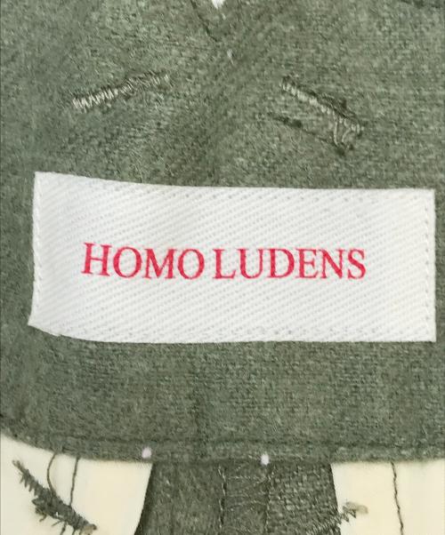 HOMO LUDENS（ホモ・ルーデンス）HOMO LUDENS (ホモ・ルーデンス) タックパンツ オリーブ サイズ:1の古着・服飾アイテム