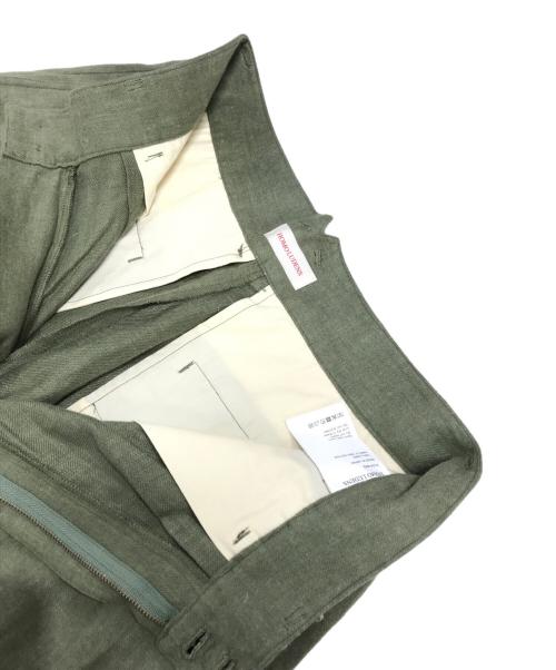 HOMO LUDENS（ホモ・ルーデンス）HOMO LUDENS (ホモ・ルーデンス) タックパンツ オリーブ サイズ:1の古着・服飾アイテム
