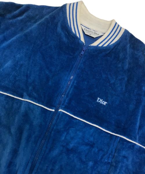 Christian Dior（クリスチャン ディオール）Christian Dior (クリスチャン ディオール) ベロアジャケット ブルー サイズ:Mの古着・服飾アイテム