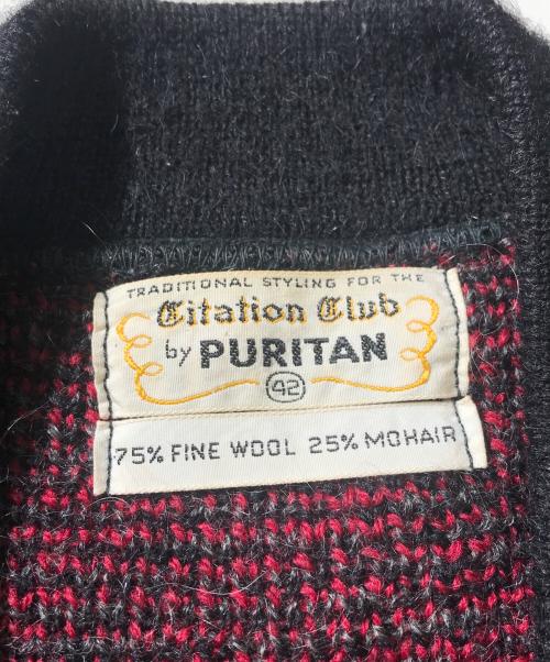 PURITAN（ピューリタン）PURITAN (ピューリタン) モヘアカーディガン ブラック サイズ:42の古着・服飾アイテム