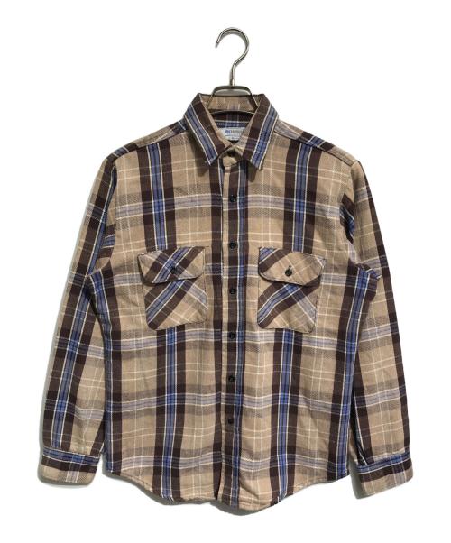 FIVE BROTHER（ファイブブラザー）FIVE BROTHER (ファイブブラザー) チェックネルシャツ ブラウン サイズ:Mの古着・服飾アイテム