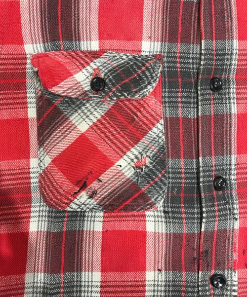 POLAR（ポラール）POLAR (ポラール) チェックネルシャツ レッド サイズ:不明の古着・服飾アイテム