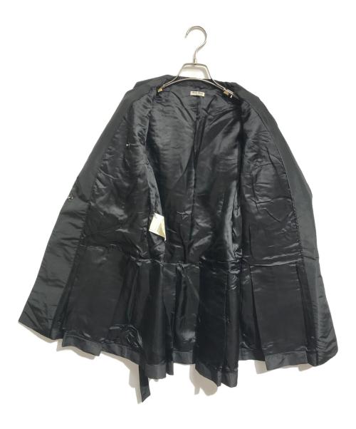MIU MIU（ミュウミュウ）MIU MIU (ミュウミュウ) プリーツショートコート ブラック サイズ:40の古着・服飾アイテム