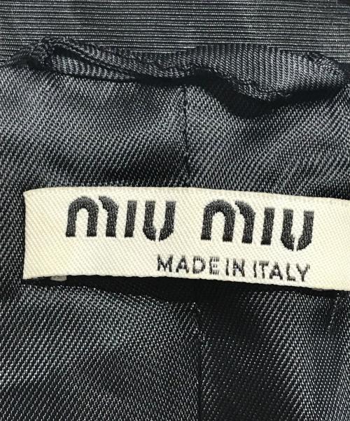 MIU MIU（ミュウミュウ）MIU MIU (ミュウミュウ) プリーツショートコート ブラック サイズ:40の古着・服飾アイテム