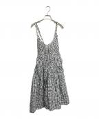 tricot COMME des GARCONSトリココムデギャルソン）の古着「ギンガムチェック アシメワンピース」｜グレー
