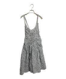 tricot COMME des GARCONS（トリココムデギャルソン）の古着「ギンガムチェック アシメワンピース」｜グレー