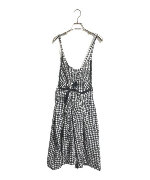 tricot COMME des GARCONS（トリココムデギャルソン）tricot COMME des GARCONS (トリココムデギャルソン) ギンガムチェック アシメワンピース グレー サイズ:Mの古着・服飾アイテム