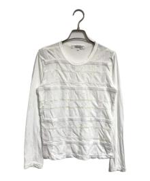 COMME des GARCONS COMME des GARCONS（コムデギャルソン コムデギャルソン）の古着「テープ装飾L/Sカットソー」｜ホワイト