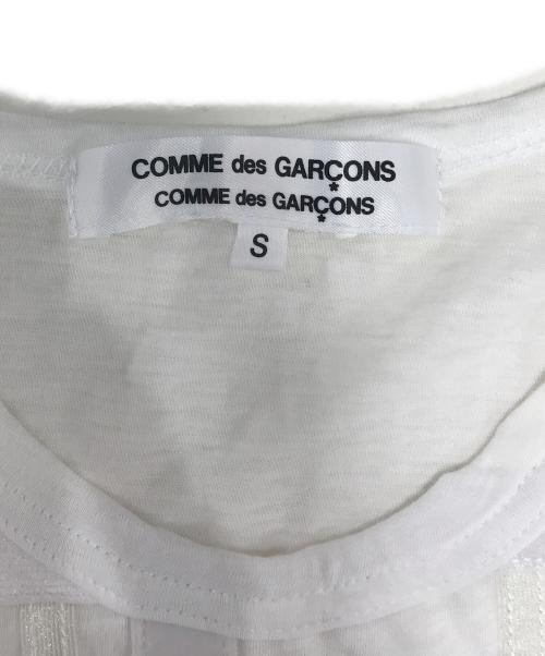 COMME des GARCONS COMME des GARCONS（コムデギャルソン コムデギャルソン）COMME des GARCONS COMME des GARCONS (コムデギャルソン コムデギャルソン) テープ装飾L/Sカットソー ホワイト サイズ:Sの古着・服飾アイテム