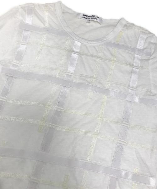 COMME des GARCONS COMME des GARCONS（コムデギャルソン コムデギャルソン）COMME des GARCONS COMME des GARCONS (コムデギャルソン コムデギャルソン) テープ装飾L/Sカットソー ホワイト サイズ:Sの古着・服飾アイテム