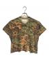 COMME des GARCONS HOMME HOMME（コムデギャルソンオムオム）の古着「VネックカモフラTシャツ」｜グリーン