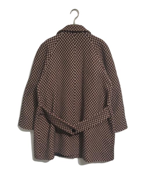 MIU MIU（ミュウミュウ）MIU MIU (ミュウミュウ) ウールチェックコート レッド サイズ:44の古着・服飾アイテム