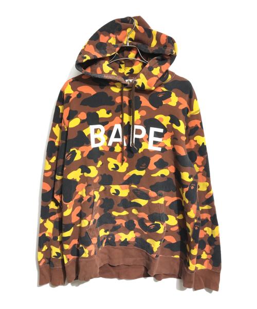 A BATHING APE（アベイシングエイプ）A BATHING APE (アベイシングエイプ) カモフラパーカー ブラウン サイズ:2XLの古着・服飾アイテム