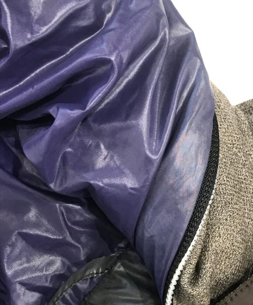 DUVETICA（デュベティカ）DUVETICA (デュベティカ) LORO PIANA (ロロピアーナ) 異素材切替ダウンジャケット グレー×ブラウン サイズ:46の古着・服飾アイテム