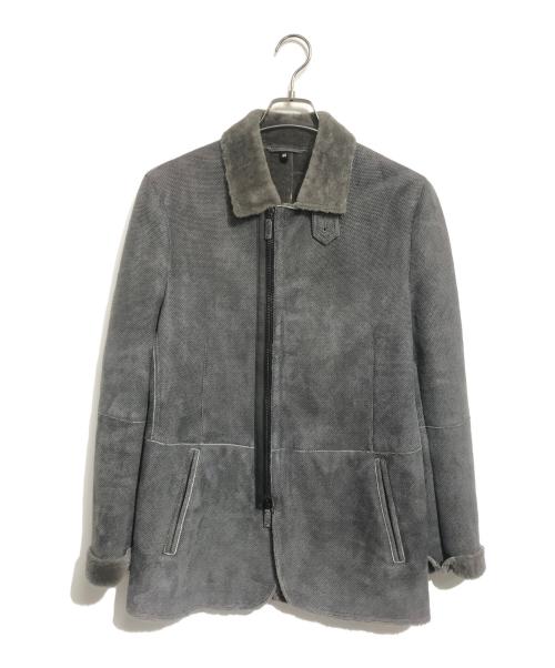 GIORGIO ARMANI（ジョルジオアルマーニ）GIORGIO ARMANI (ジョルジオアルマーニ) ラムムートンジャケット グレー サイズ:46の古着・服飾アイテム
