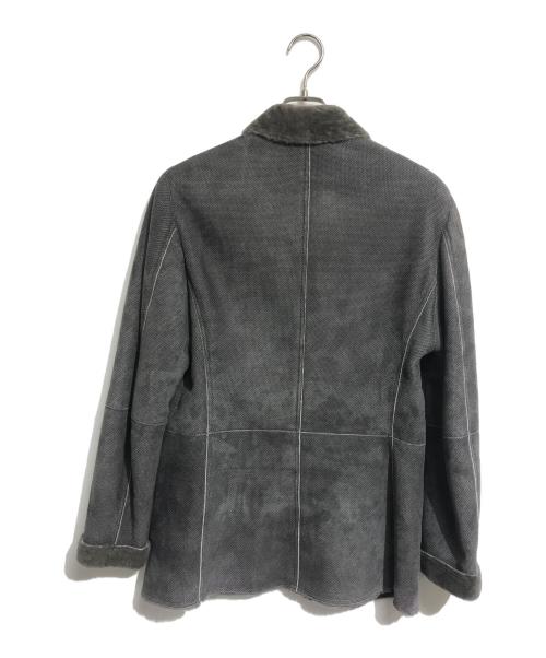 GIORGIO ARMANI（ジョルジオアルマーニ）GIORGIO ARMANI (ジョルジオアルマーニ) ラムムートンジャケット グレー サイズ:46の古着・服飾アイテム