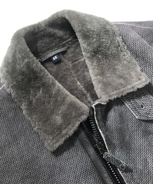 GIORGIO ARMANI（ジョルジオアルマーニ）GIORGIO ARMANI (ジョルジオアルマーニ) ラムムートンジャケット グレー サイズ:46の古着・服飾アイテム