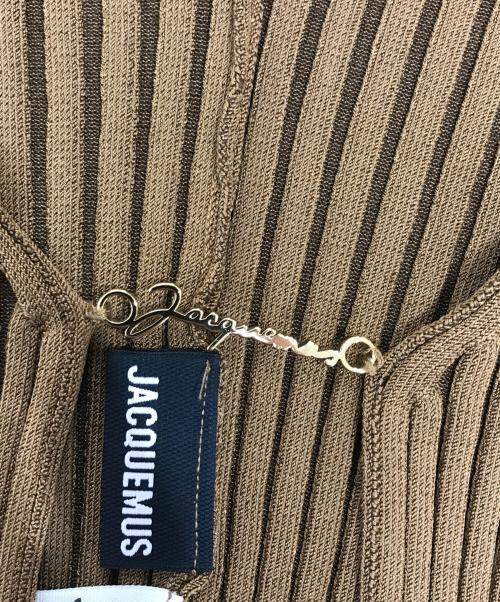 jacquemus（ジャックムス）jacquemus (ジャックムス) リブカーディガン ベージュ サイズ:36の古着・服飾アイテム
