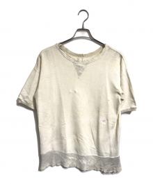VINTAGE（ヴィンテージ）の古着「前V半袖スウェット」｜グレー