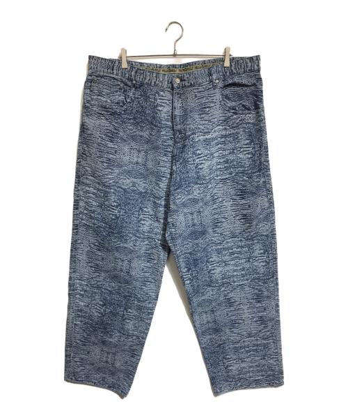 pellepelle（ペレペレ）pellepelle (ペレペレ) クロコ柄デニムパンツ インディゴ サイズ:44の古着・服飾アイテム