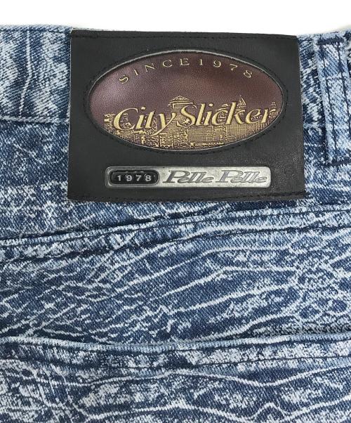 pellepelle（ペレペレ）pellepelle (ペレペレ) クロコ柄デニムパンツ インディゴ サイズ:44の古着・服飾アイテム