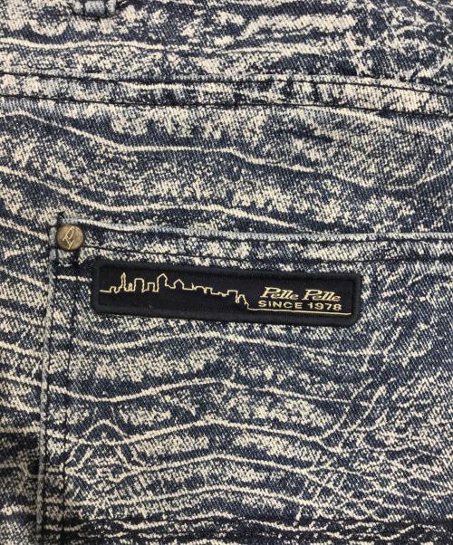 pellepelle（ペレペレ）pellepelle (ペレペレ) クロコ柄デニムパンツ インディゴ サイズ:44の古着・服飾アイテム