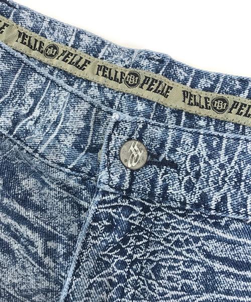 pellepelle（ペレペレ）pellepelle (ペレペレ) クロコ柄デニムパンツ インディゴ サイズ:44の古着・服飾アイテム