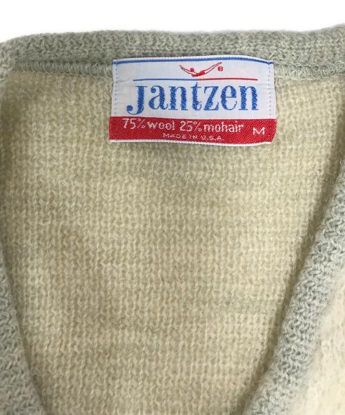 JANTZEN（ジャンセン）JANTZEN (ジャンセン) Vネックモヘアニット ベージュ サイズ:Mの古着・服飾アイテム