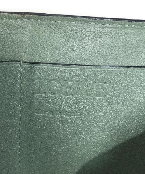 LOEWE（ロエベ）LOEWE (ロエベ) 3つ折り財布 グレー×グリーンの古着・服飾アイテム