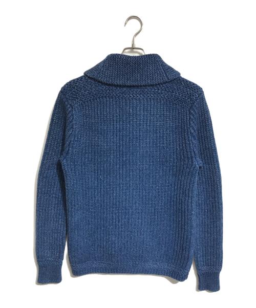 RRL（ダブルアールエル）RRL (ダブルアールエル) ショールカラーカーディガン ブルー サイズ:Mの古着・服飾アイテム