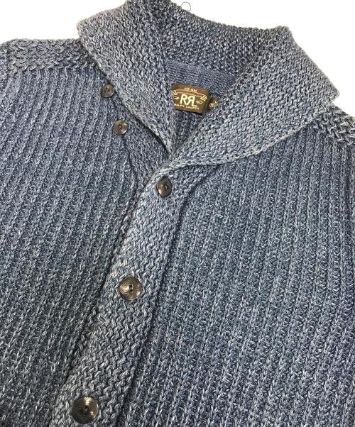 RRL（ダブルアールエル）RRL (ダブルアールエル) ショールカラーカーディガン ブルー サイズ:Mの古着・服飾アイテム
