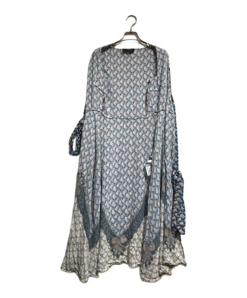 ETRO（エトロ）ETRO (エトロ) 総柄ワンピース ブルー サイズ:表記なしの古着・服飾アイテム