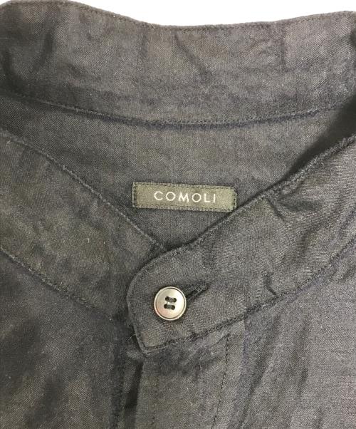 COMOLI（コモリ）COMOLI (コモリ) ウールシルク プルオーバーシャツ ネイビー サイズ:2の古着・服飾アイテム