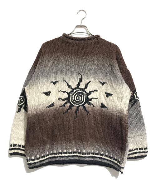 VINTAGE（ヴィンテージ）VINTAGE (ヴィンテージ) エクアドルニット ブラウン サイズ:表記なしの古着・服飾アイテム