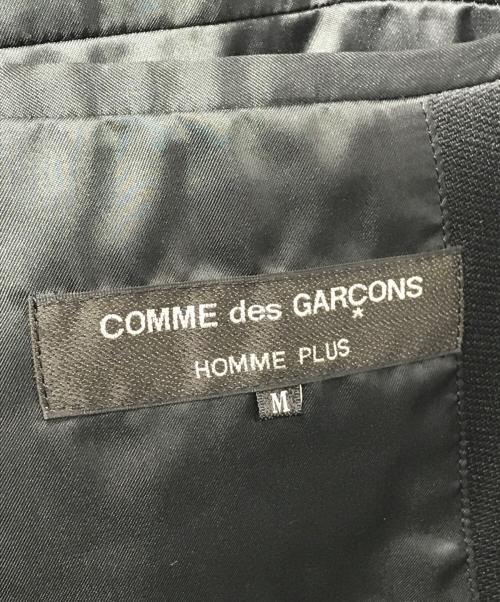 COMME des GARCONS HOMME PLUS（コムデギャルソンオムプリュス）COMME des GARCONS HOMME PLUS (コムデギャルソンオムプリュス) ステッチデザイン エステルジャケット ブラック サイズ:Mの古着・服飾アイテム