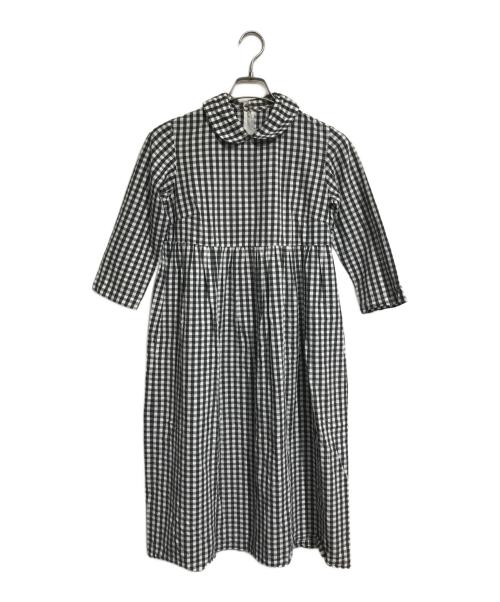 COMME des GARCONS SHIRT（コムデギャルソンシャツ）COMME des GARCONS SHIRT (コムデギャルソンシャツ) ギンガムチェック 丸襟ワンピース ブラック サイズ:XSの古着・服飾アイテム