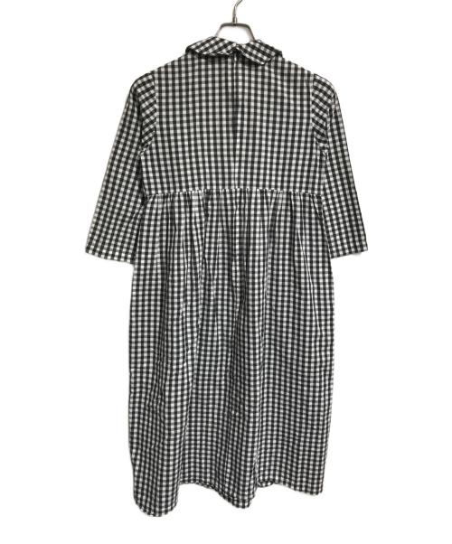 COMME des GARCONS SHIRT（コムデギャルソンシャツ）COMME des GARCONS SHIRT (コムデギャルソンシャツ) ギンガムチェック 丸襟ワンピース ブラック サイズ:XSの古着・服飾アイテム